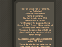 Tablet Screenshot of folkmusichalloffame.org